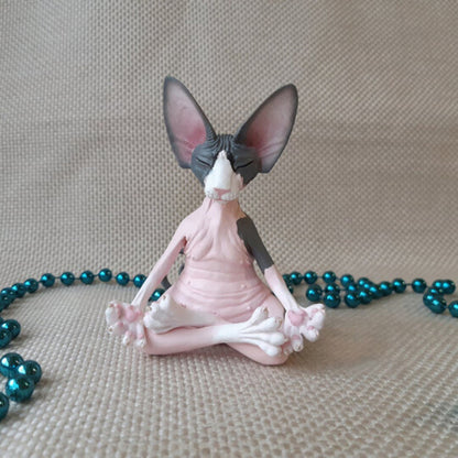 Creative PVC Simulation Hairless Cat Sphinx Cat Animals ActionFigure Toys Animal Model Toys