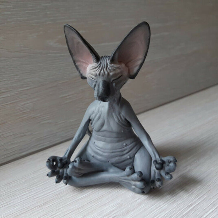 Creative PVC Simulation Hairless Cat Sphinx Cat Animals ActionFigure Toys Animal Model Toys