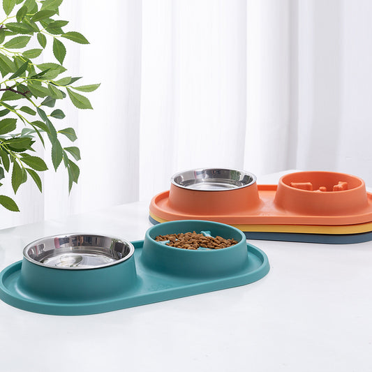 Food Utensils Silicone Pet Dog Bowl